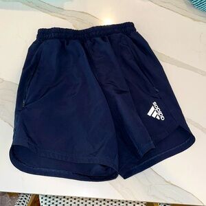 Adidas Shorts Navy Performance Lined Activewear Aeroready 7" Mens Shorts Size S